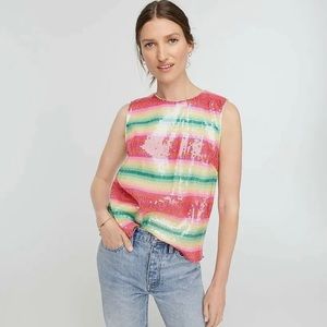 J crew watermelon sequin top